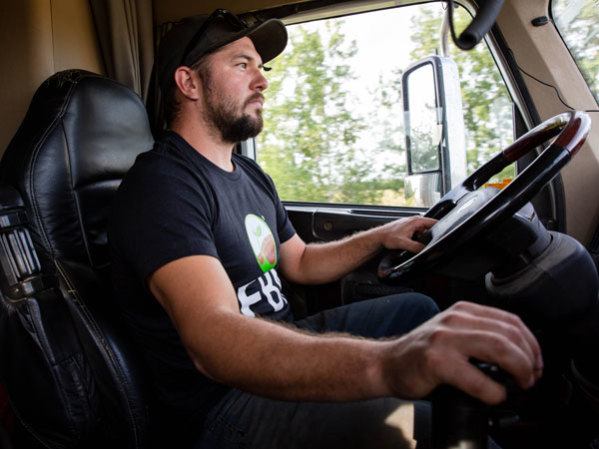 FBN farmer driving a semi