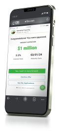 Mobile phone showing Operating Line Financing by FBN Financing
